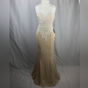 NWT Lulus Gorgeous Formal Dress- Champagne and Lace-MAKE AN OFFER